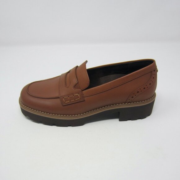 BNIB Vionic Shoes Fillmore Lug Loafer Tan Leather Size 9 - Picture 3 of 11